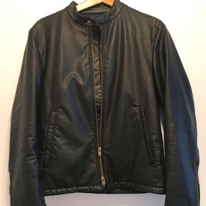 Motorcycle faux leather jacket